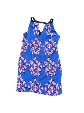 Pink Owl Blue and Pink Printed Dress